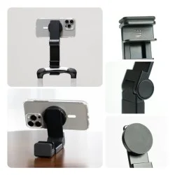 Araree Aviation Travel Desk Phone Holder For Desk With 360 Degree Rotation For Magsafe Devices - Black